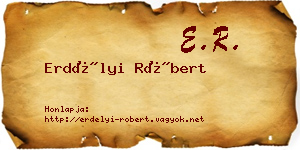 Erdélyi Róbert névjegykártya